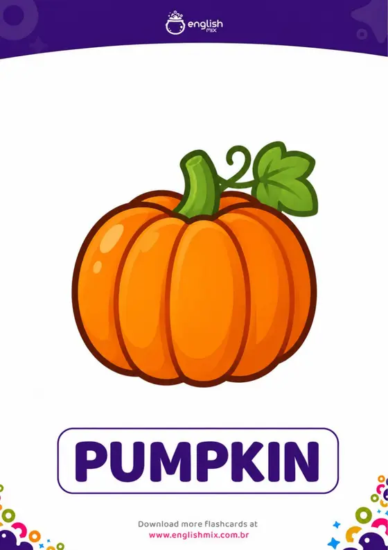 Flashcard pumpkin
